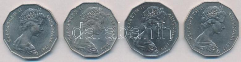 Ausztrália 1970-1982. 50c Cu-Ni (4xklf) forgalmi emlékkiadás, benne: "Cook ausztráliai útja&quo...