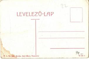 Temesvár, Timisoara; Kossuth Lajos tér, villamos, Adler Ignácz, Csendes és Fischer üzlete, kerékpár....