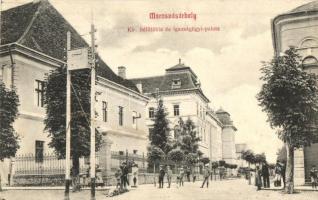 Marosvásárhely, Targu Mures; Kir. ítélőtábla és Igazságügyi palota / court, Palace of Justice (vágott / cut)