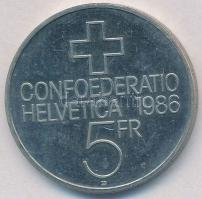 Svájc 1986B 5Fr Cu-Ni "Sempachi csata 500. évfordulója" T:1-
Switzerland 1986B 5 Francs C...