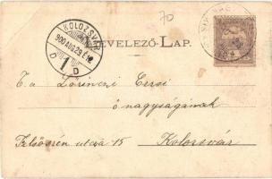 1900 Marosvásárhely, Targu Mures; Fő tér, Iparos Polgári Egylet, Petrás Géza, Muntyán Géza, Szalmásy...