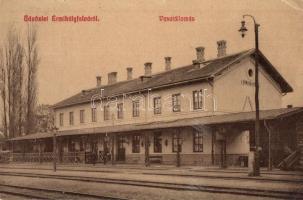 Érmihályfalva, Valea Lui Mihai; Vasútállomás. 727. Koch Géza kiadása / railway station (EK)