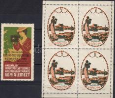 1905-1914. Fotókiállítás levélzáró + levélzáró kisív / Fotoausstellung Vignette + Vignettenkleinbogen