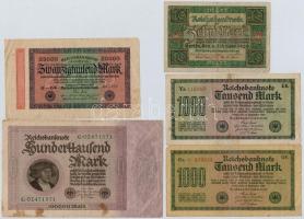 8db-os vegyes külföldi bankjegy tétel, közte Csehszlovákia, Orosz Birodalom, Weimari Köztársaság T:III,III- 8pcs of various banknotes, including Czechoslovakia, Russian Empire, Weimar Republic C:F,VG