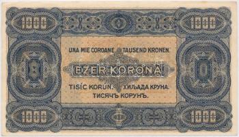 1923. 1000K "Magyar Pénzjegynyomda Rt. Budapest" nyomdahely jelöléssel T:I,I-