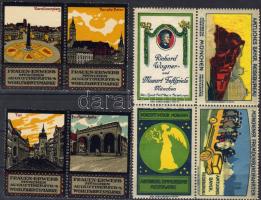 Bajorország  / Bayern München 8 klf. levélzáró / 8 versch. Vignetten