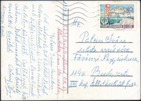 Simonyi Ernő saját kézzel írt képeslapja