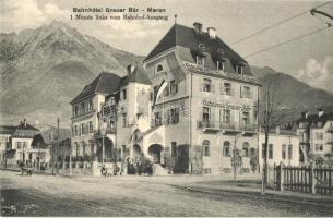 Merano, Meran (Südtirol); Bahnhotel Grauer Bär / railway hotel