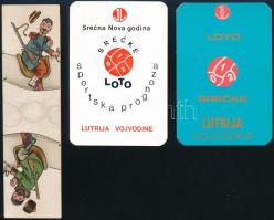 11 db kártyamotívum jórészt kártyanaptrakon