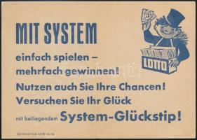 Pataki Ferenc fejszámoló művész Lottó reklámlap egyik oldalán