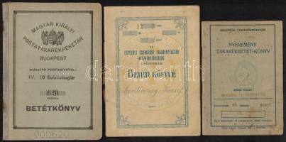 11 db takarékbetétkönyv. 9 db modern