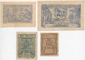 Románia 1917. 25b + 50b + 1920. 1L + 2L T:III Romania 1917. 25 Bani + 50 Bani + 1920. 1 Leu + 2 Lei C:F