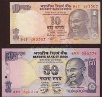 India 1996-2002. 10R, 50R T:I