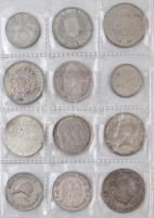 36db-os vegyes magyar és külföldi ezüst érme gyűjtemény albumba rendezve, közte 1879KB 1Ft Ag "...