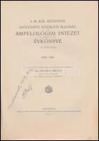 1917 A M. Kir. Központi Szőlészeti Kísérleti Állomás és Ampelologiai Intézet évkönyve. VI. évf. 1915...