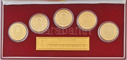 Kína 2008. "XXIX. Olimpiai Játékok / Ősi Kínai Építészeti Kultúra" aranyozott Cu emlékérem...