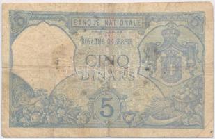 Szerbia 1916. 5D T:III,III-
Serbia 1916. 5 Dinara C:F,VG
Krause 14