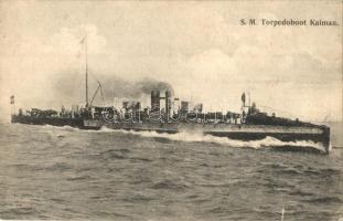 SMS Kaiman Osztrák-Magyar Haditengerészet topedónaszádja / K.u.K. Kriegsmarine SM Torpedoboot Kaiman. G. Fano Pola 1907-08.