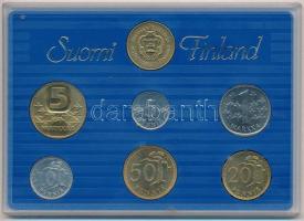 Finnország 1989. 5p - 5M (6xklf) forgalmi sor + "Helsinki" Br emlékérem műanyag tokban T:1...
