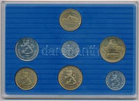 Finnország 1989. 5p - 5M (6xklf) forgalmi sor + "Helsinki" Br emlékérem műanyag tokban T:1...