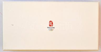 Kína 2008. "Vívás" 5xklf olimpiai zománcozott fém jelvény, melyek összeillenek, eredeti dí...