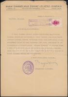 1944 Bp., A Budai Evangélikus Egyház Lelkészi Hivatala által kiállított származási bizonyítvány