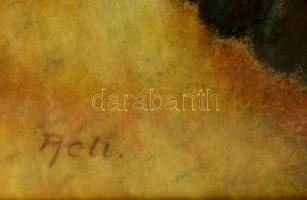 Réti jelzéssel: Misére menők népviseletben. Pasztell, papír, üvegezett keretben, 50×34 cm