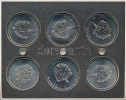 Kuba 1994. 1P Cu-Ni (6xklf) "Karibi élővilág" sorozat hátoldalon multicolor festett érméi ...