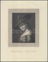 cca 1900 Rembrandts Daughter, acélmetszet, A. H. Payne, Drezda/Lipcse, 25,5×20 cm