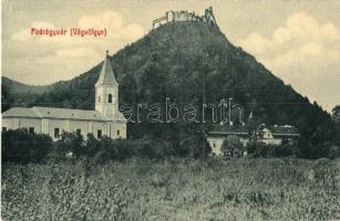 Vágváralja, Povazské Podhradie (Vágbeszterce, Povazská Bystrica); Podrágyvár, templom, kastély. Vágvölgy. W. L. Bp. / Das Waagthal / Váh Valley, castle, church / Povazie