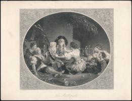 7 db különféle német acélmetszet, jelzettek, különböző méretben