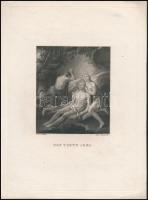 7 db különféle német acélmetszet, jelzettek, különböző méretben