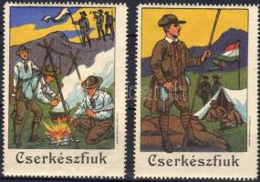 1910. 2 db levélzáró / 2 versch. Pfadfindervignetten