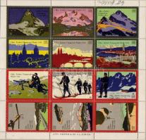 Svájc / Schweiz 1913. Hivatalos zürichi repülés-támogatási bélyegek 12 db / Offizielle zürcher Flugspendemarken 12 Stk.