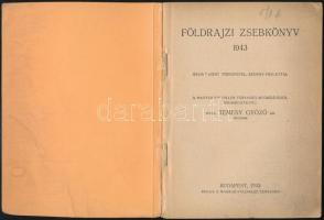 1943 Földrajzi zsebkönyv 1943. Szerk.: vitéz Dr. Temesy Győző. Bp., 1943, Magyar Földrajzi Társaság,...