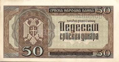 Szerbia / német megszállás 1942. 50D fordított + normál kétszeres "Minta" lyukasztással! T...
