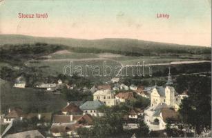 Stoószfürdő, Stos Kúpele; látkép, templom. W. L. Bp. 2663. / general view, church (EK)