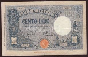 Olaszország 1933. 100L T:II/III R!