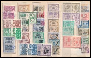 Számlailleték bélyegek 3 oldalas közepes berakóban