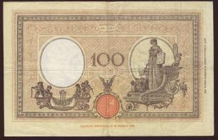 Olaszország 1933. 100L T:II/III R!