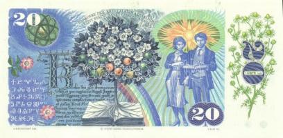Szlovákia 1993. 20K cseh bankjegy szlovák ellenbélyeggel T:I