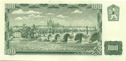 Szlovákia 1993. 100K cseh bankjegy szlovák ellenbélyeggel T:I