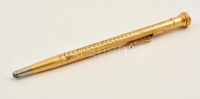Wahl aranyozott töltő ceruza, jelzett, h: 10 cm/ Gold Filled, Wahl Eversharp USA, Propelling Pencil