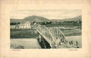 Munkács, Mukacheve, Mukacevo; Latorca hídja építés közben. W. L. Bp. 5650. / Latorica bridge under construction (r)