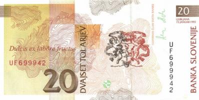 Szlovénia 1990. 1T , 2T , 5T, 10T  + 1992. 10T, 20T T:I