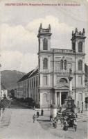 Besztercebánya, Banská Bystrica; Wesselényi Ferencz utca, Székeskáptalan, szobor / street view with statue and cathedral chapter (EB)