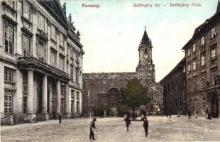 Pozsony, Pressburg, Bratislava; Batthyány tér, templom / square with church