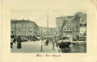 Fiume, Molo Adamich / molo, Bakar-Fiume steamship, café, quay, wharf. W. L. Bp. 3850. (EB)