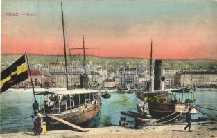 Fiume, Porto / port, steamships. W. L. Bp. 3800. (Rb)