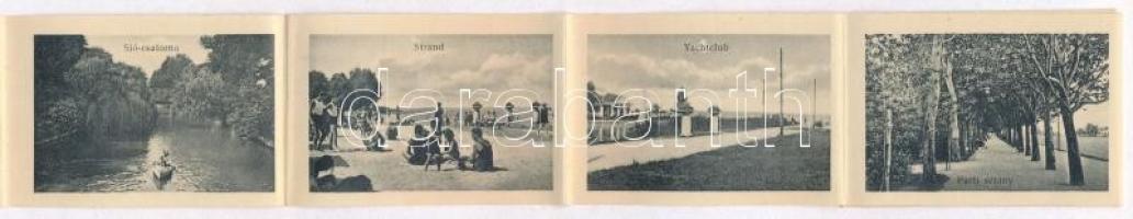 Siófok, kikötő vitorlásokkal. leporellocard